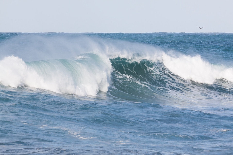 Wave water spray