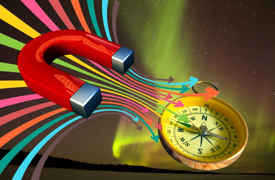Aurora globe solar wind