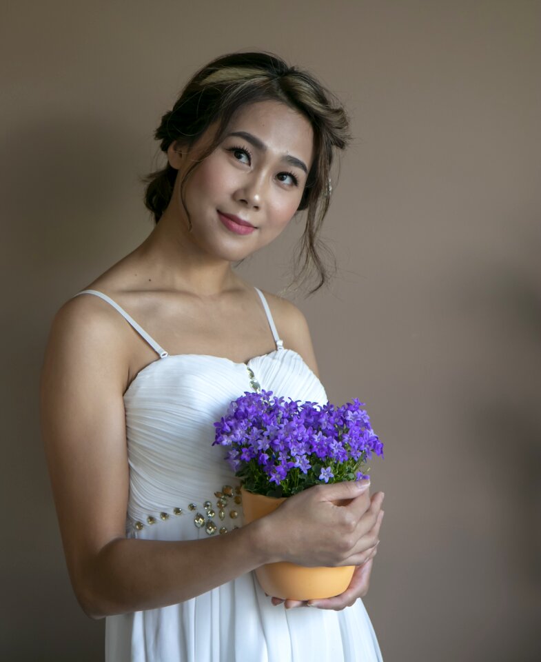 Girl flower young women