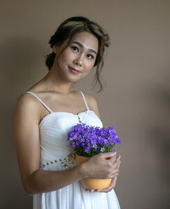 Girl flower young women
