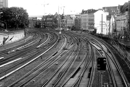 Hamburgensien black and white photography track bed