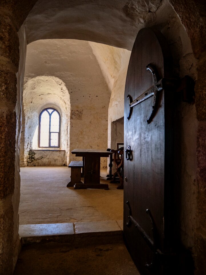 Arched door window