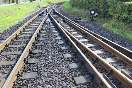 Yield narrow gauge railway line photo