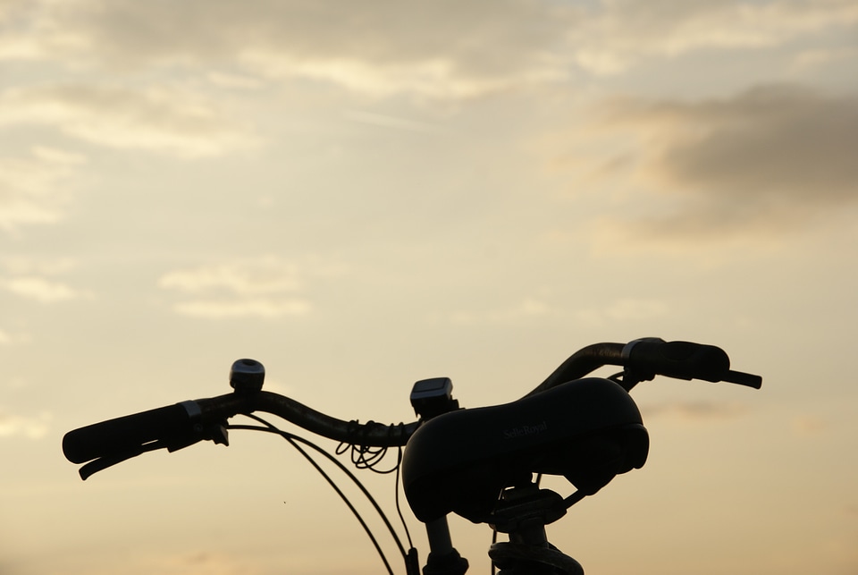 Bike backlighting clouds