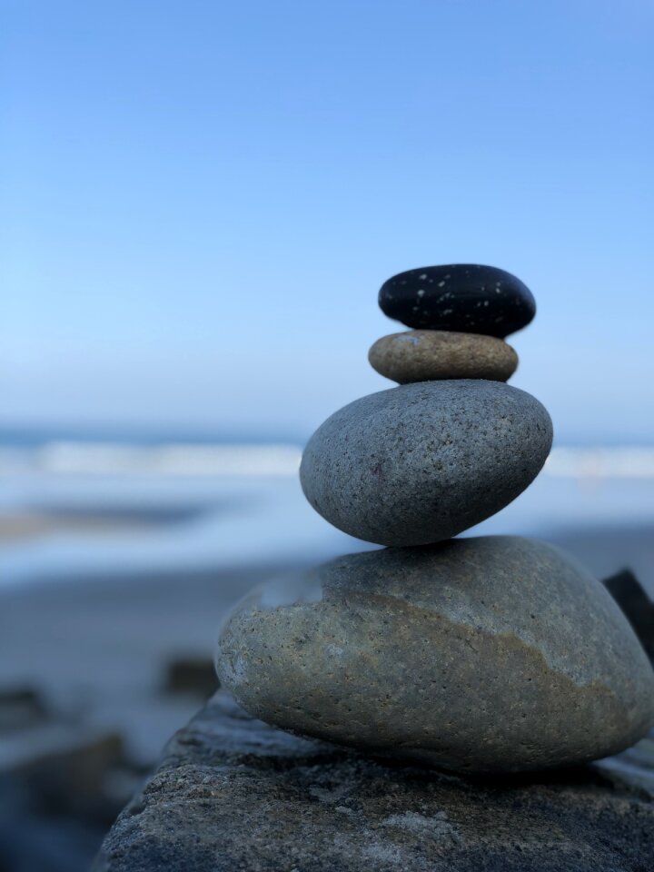 Nature stone blue balance