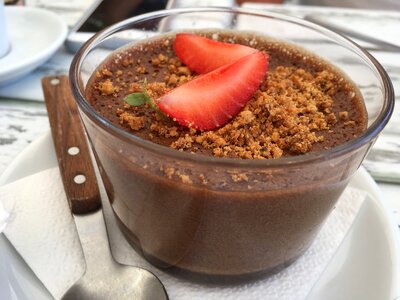 Ice cream chocolate mousse photo