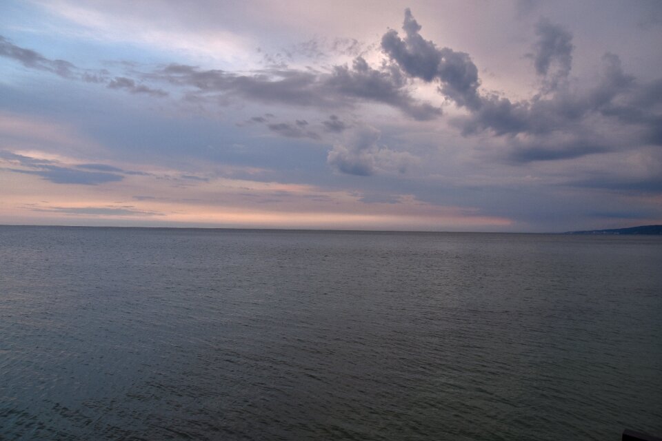 Sea evening clouds