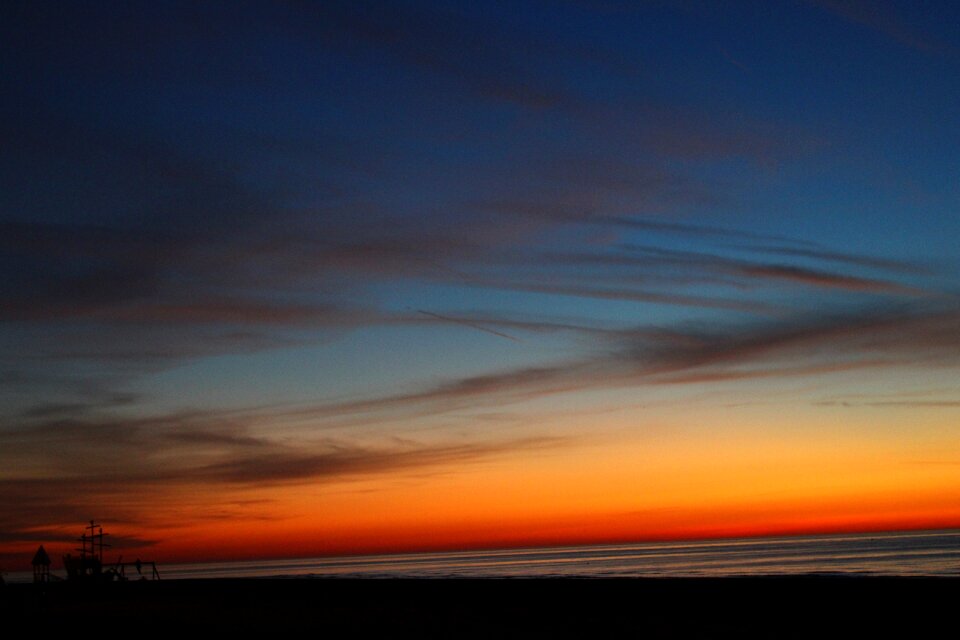 Sunset coast north sea