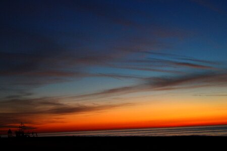 Sunset coast north sea