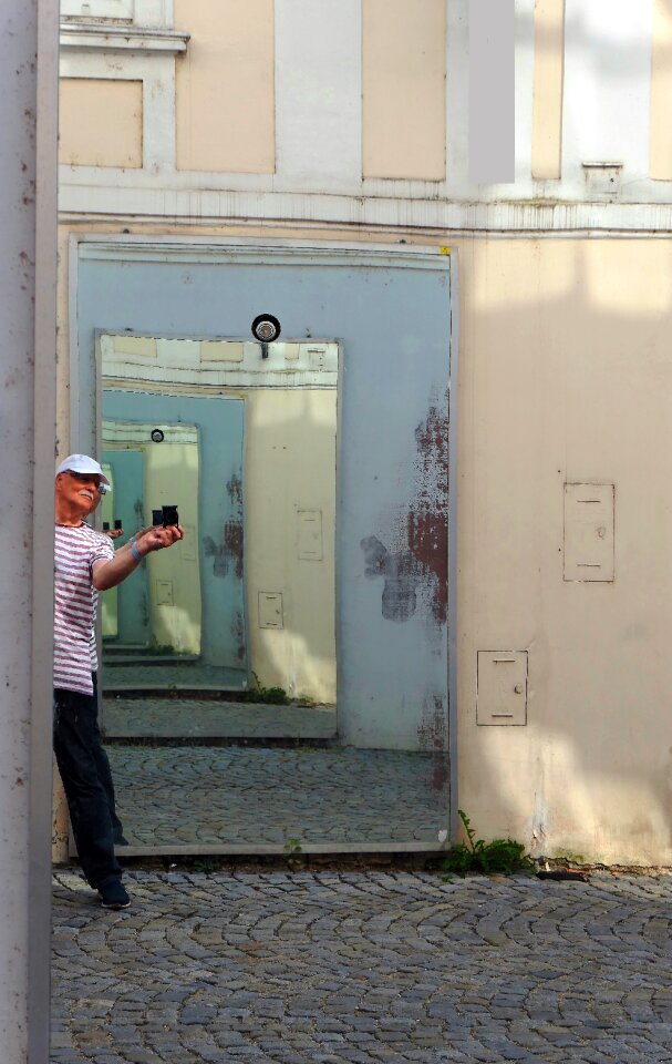 Mirror in the mirror mirroring portrait
