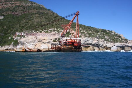 Barges ship wreck ocean