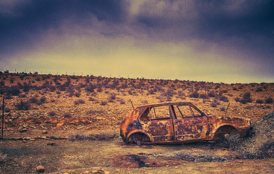 Rusted old abandoned