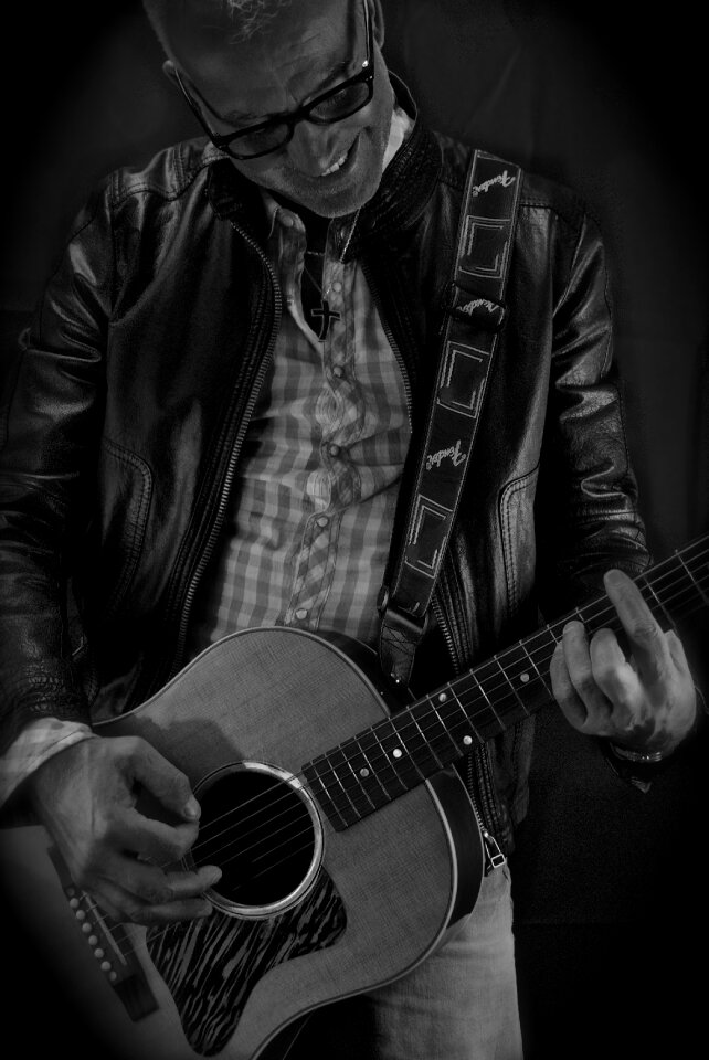 Rock attitude guitarist