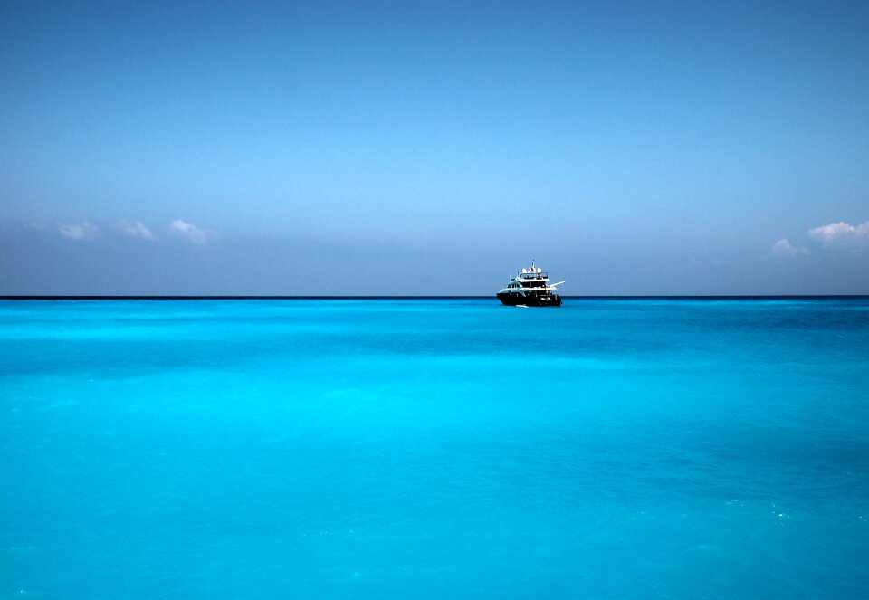 Ocean calm clouds photo