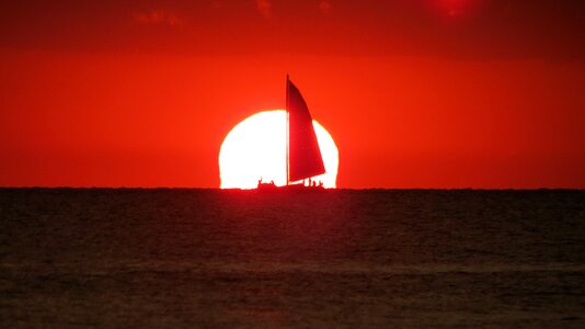 Sunset adriatic sea istria photo