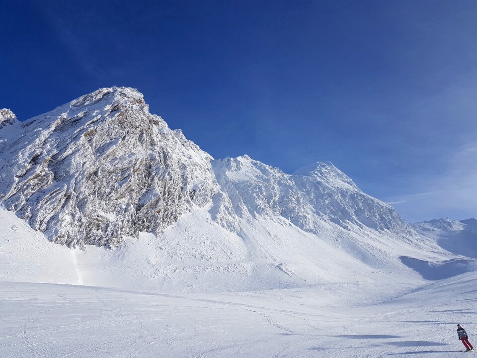 Winter ski nature photo