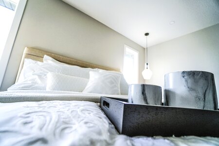 Bed lamp luxury bedroom photo