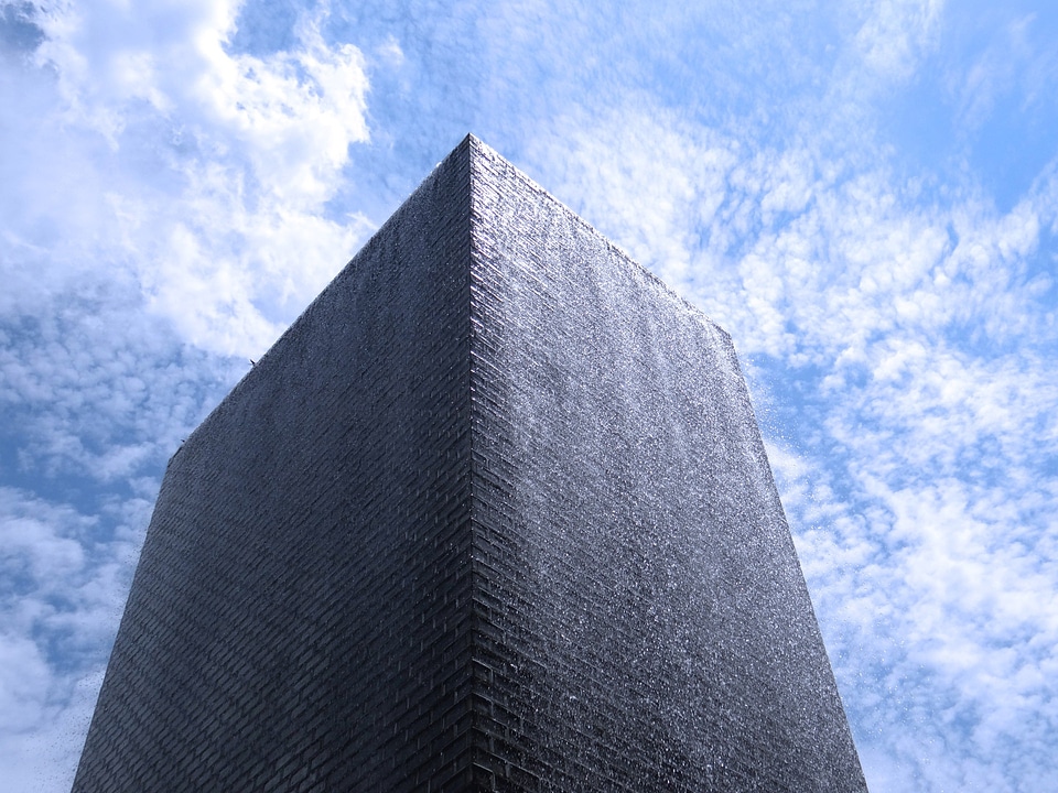 Black granite reflection architecture