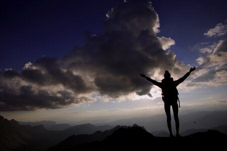 Europe backlight mountain