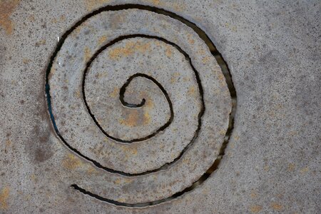 Spiral metal pattern photo