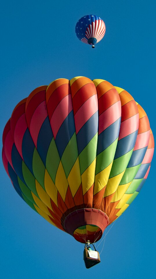 Flying floating colorful