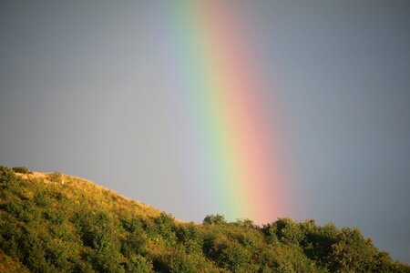 Rainbow rain mountain