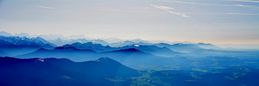 Aerial view inversion landscape