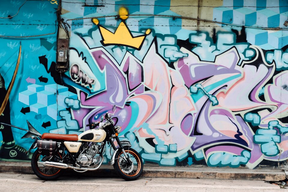 Bike art the wall