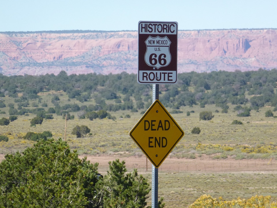 Landscapes scenery street signs