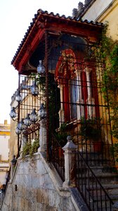 Andalusia flowers the façade of the photo