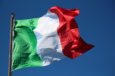 Italy flag waves