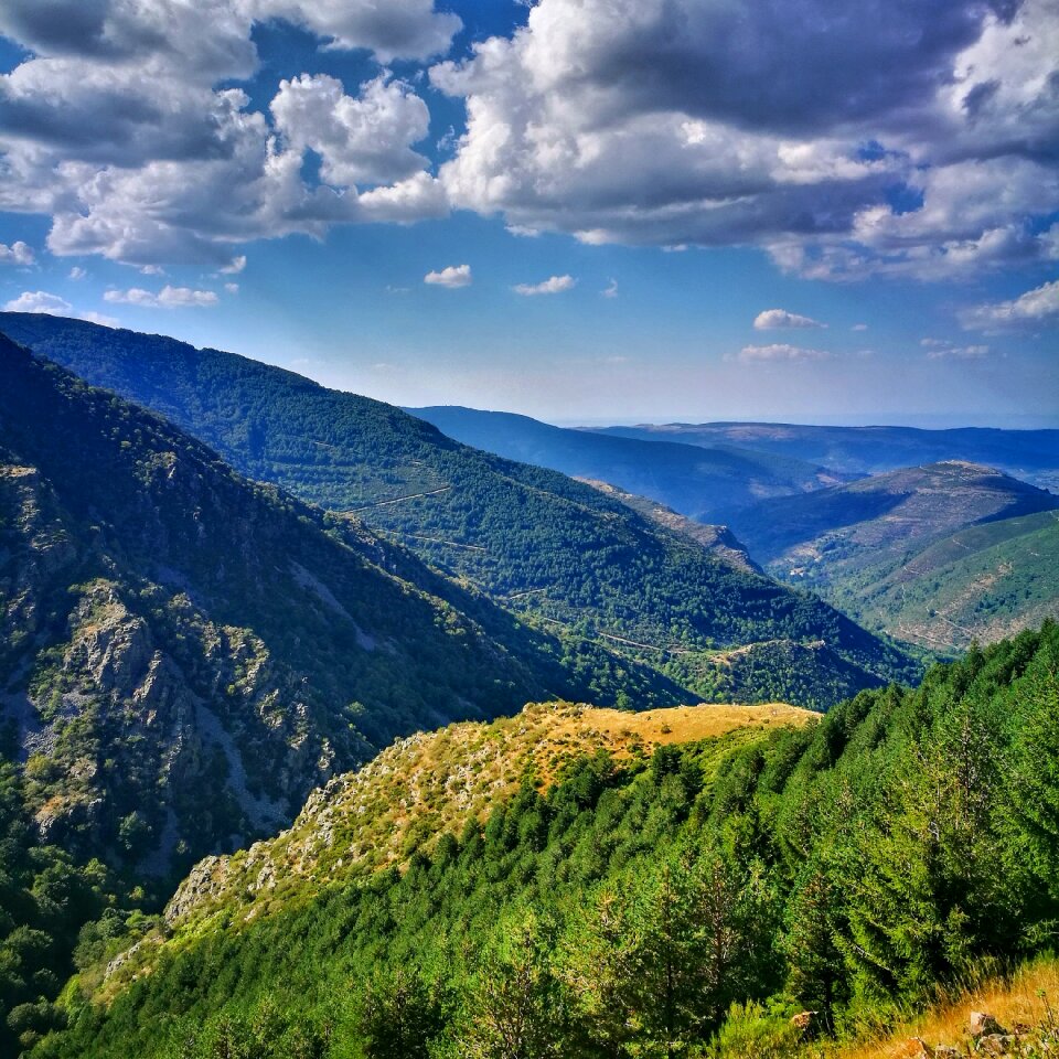 Mountains nature green photo