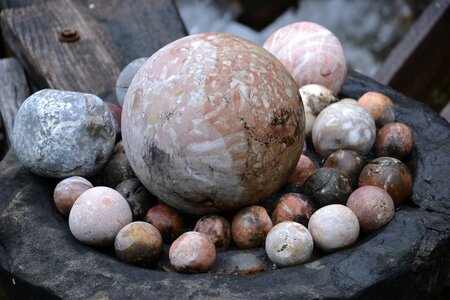 Berchtesgaden almbach gorge stone ball photo