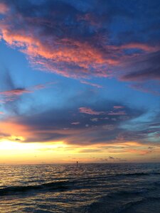 Sea water twilight photo