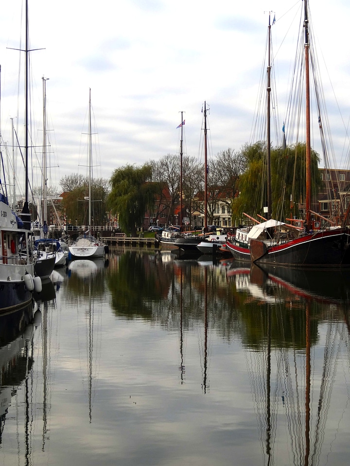 Canal waterway reflections