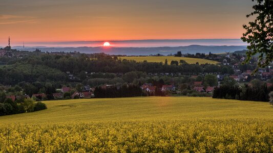 Possendorf sun landscape