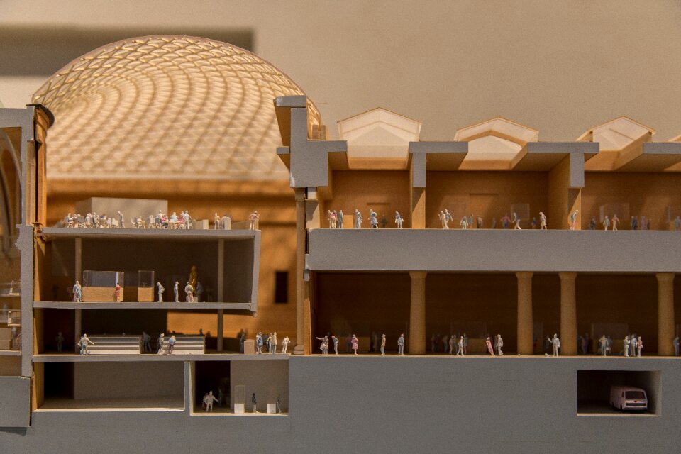 Scene tsinghua university art museum exhibition miniature