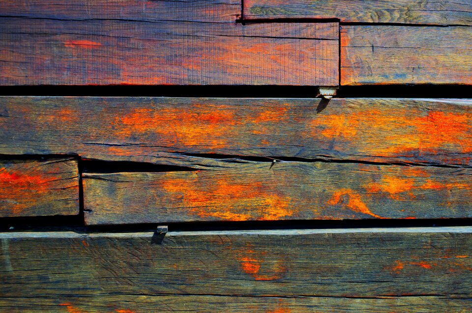 Weathered wood beam
