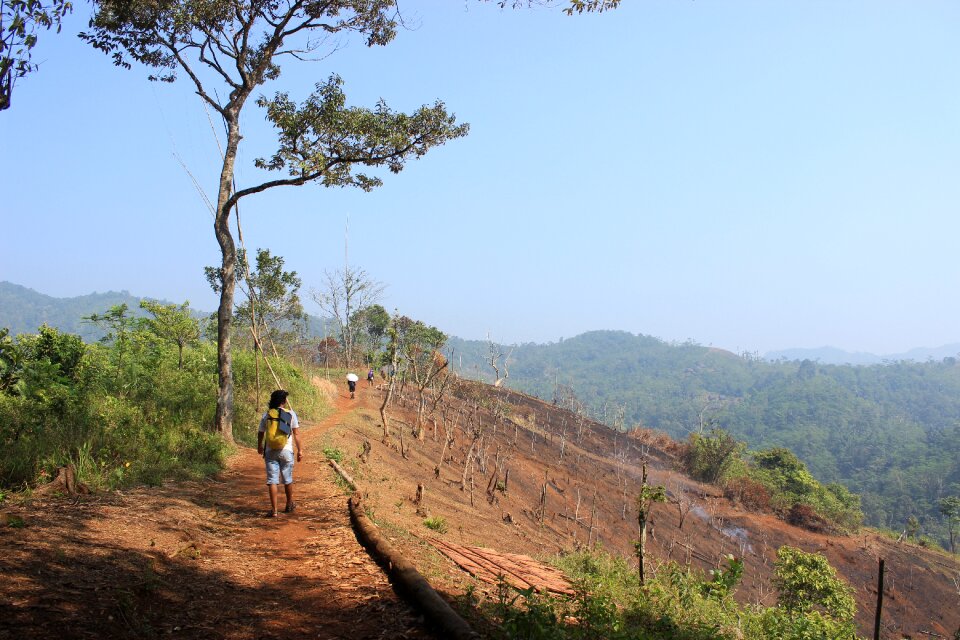 Hiking mountaineering trail