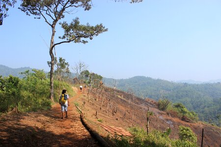Hiking mountaineering trail