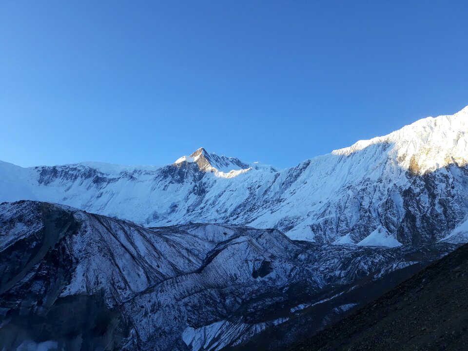 Nepal snow mountain