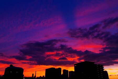 Sunset sky purple photo