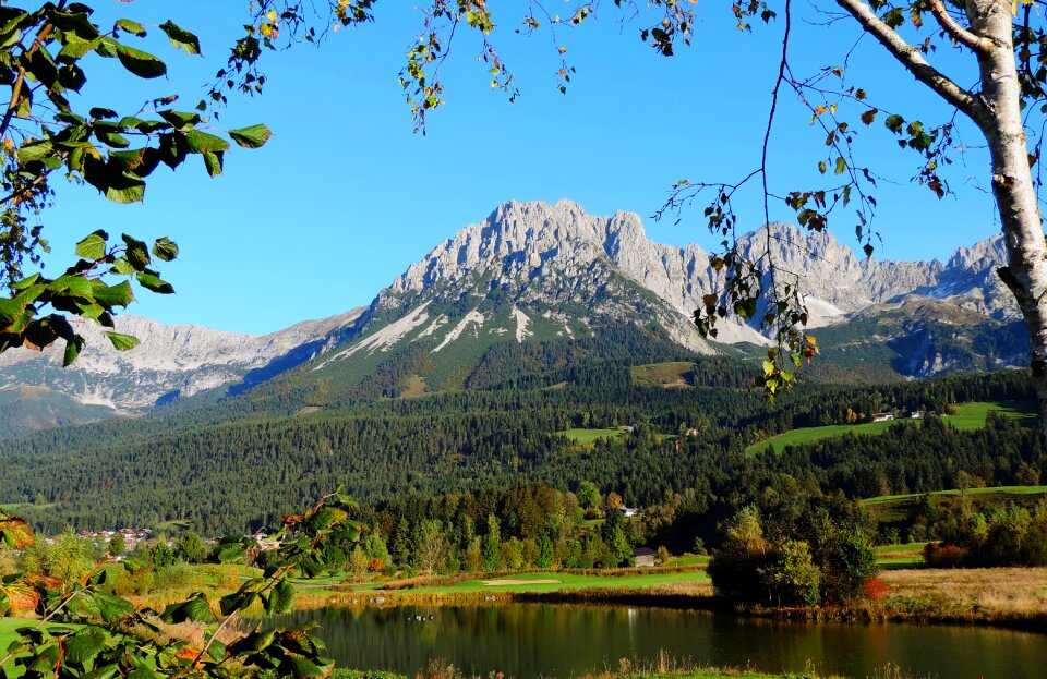 Alpine kaiser mountains austria
