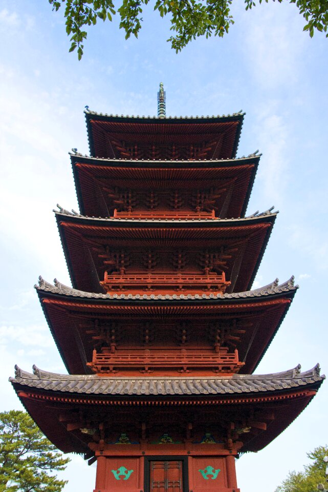 Temple building tower