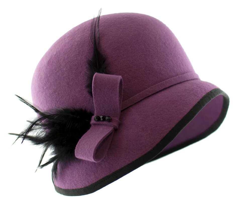 Hat womens a feather felt