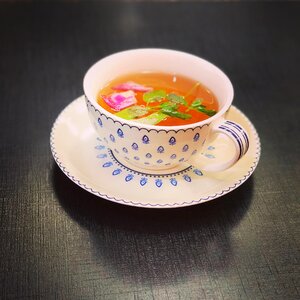 Gray tea gray cup