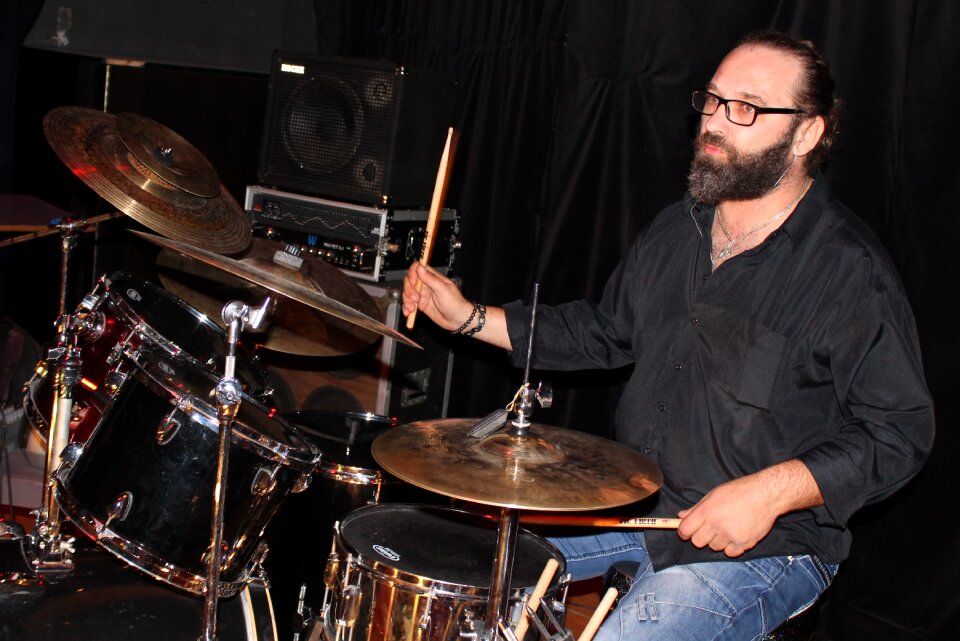 The band drums musician