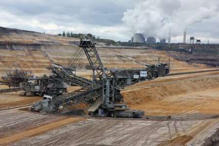 Open pit mining overburden open-cast mining inden photo