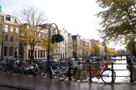 Bikes amsterdam canal photo