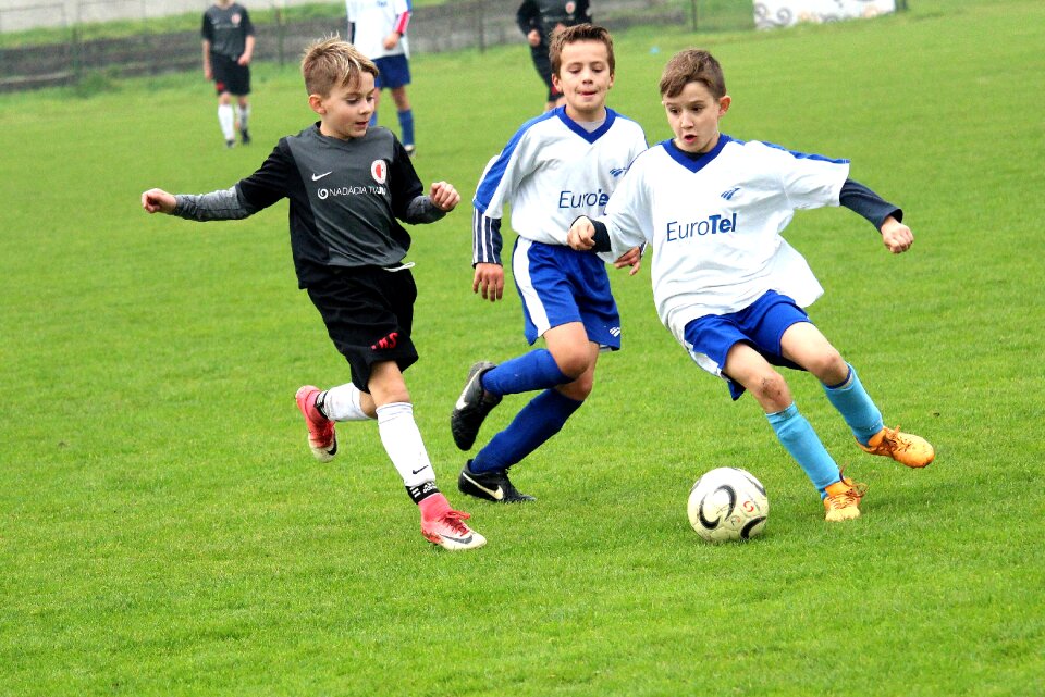 Younger pupils sport match